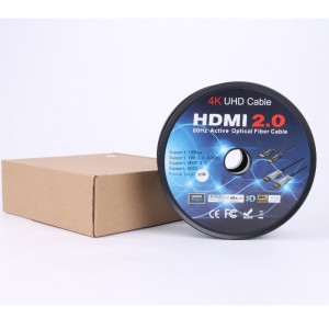ARC-funktion Fiber HDMI CABLE (optisk fiberöverföring), optoelektronisk hybrid; Metal Shell, 4K