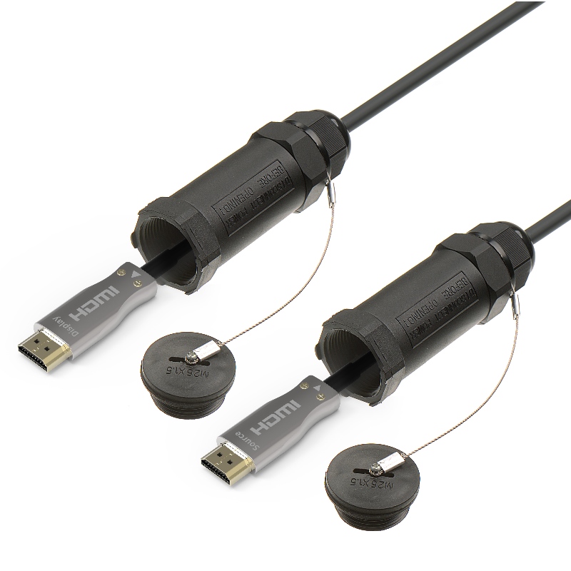 Armerad HDMI-aktiv optisk kabel med4K@60hz18G 3D bra för gängrör