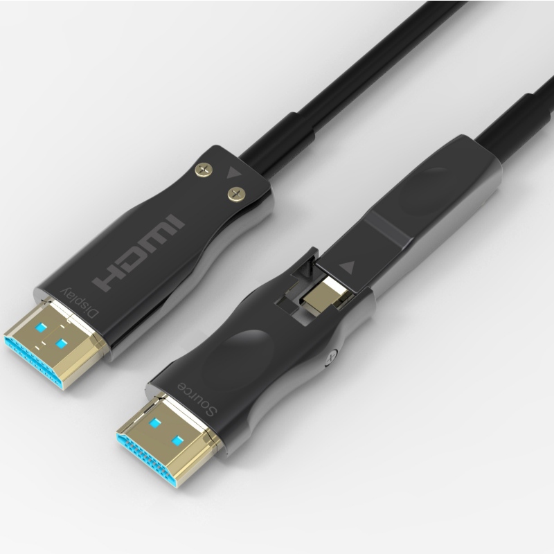 Bästa priset HDMI 2.0 Ursprungsbegränsning av typ A till D Avståbar optisk kabel av AOC 15m-längd